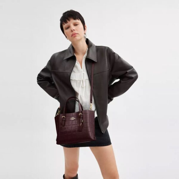 Coach Mollie Tote Bag 25 (Merlot) - Image 3