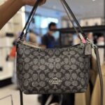 Coach Zip Top Shoulder Bag In Signature (Metal Multi)