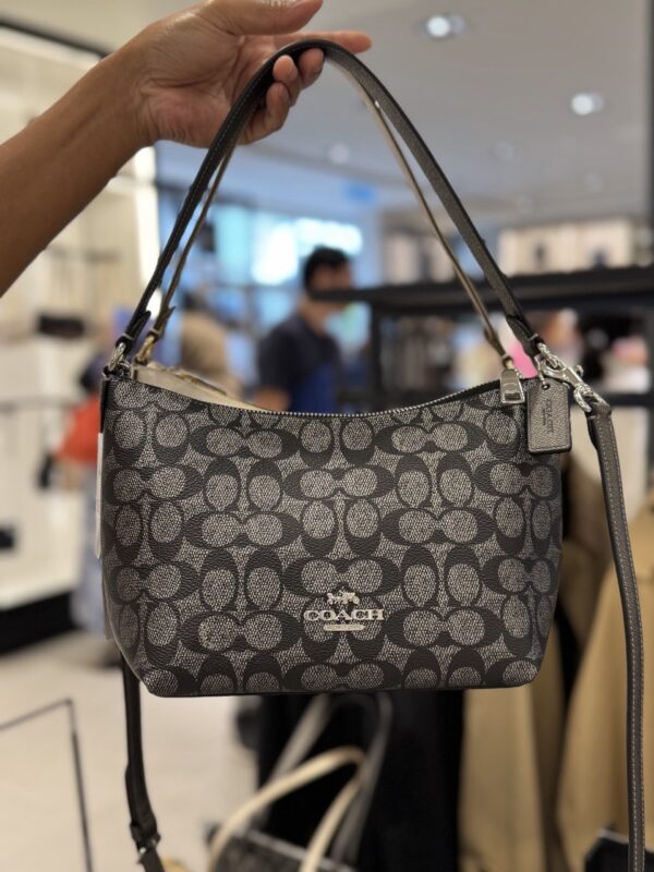 Coach Zip Top Shoulder Bag In Signature (Metal Multi)