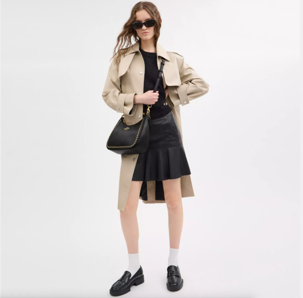 [Pre Order] - Coach Teri Hobo Bag With Grommets (Black) - Image 3