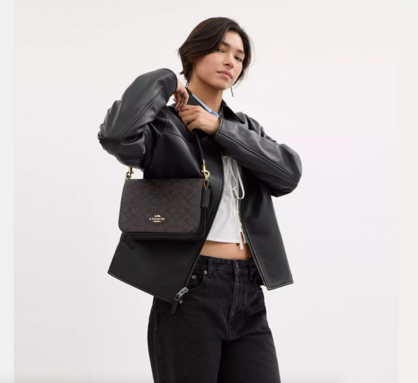 [Pre-Order] - Coach Quinn Bag In Signature Canvas (Walnut Black) - Image 5
