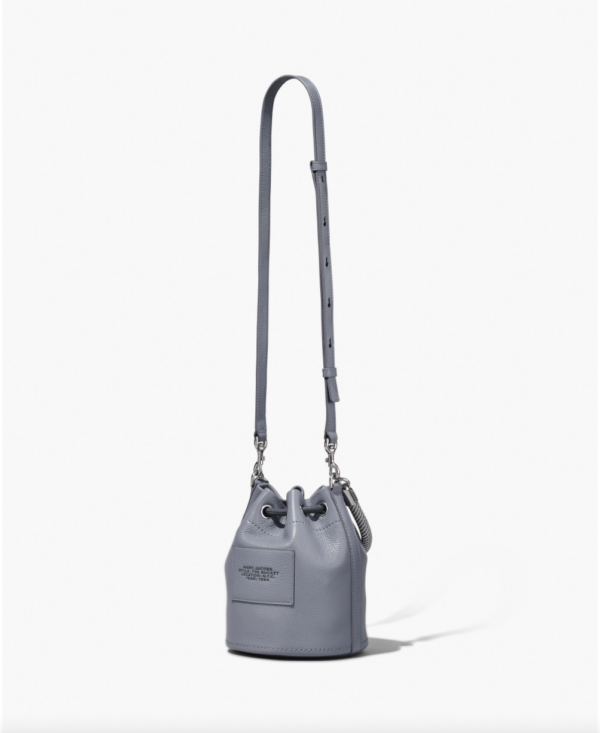 Marc Jacobs The Leather Bucket Bag (Wolf Grey)- Boutique Collection - Image 4