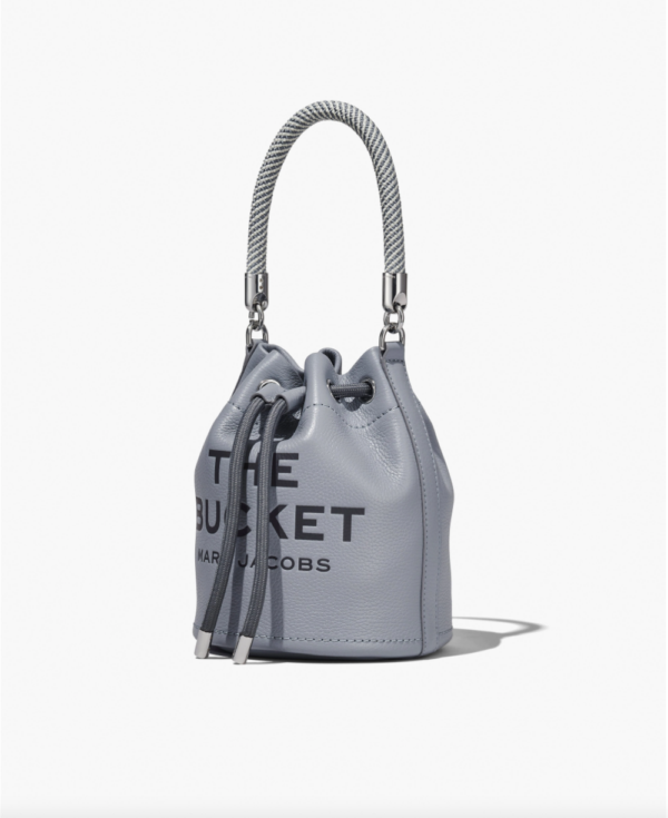Marc Jacobs The Leather Bucket Bag (Wolf Grey)- Boutique Collection - Image 6