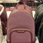 Michael Kors Signature Flower Jaycee Medium Backpack (Maroon)