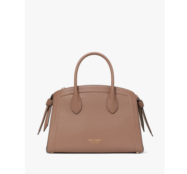 Kate Spade Knott Medium Zip Top Satchel (Warm Acorn)-Boutique Collection
