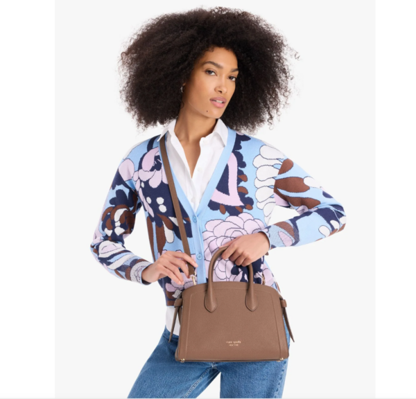 Kate Spade Knott Medium Zip Top Satchel (Warm Acorn)-Boutique Collection - Image 2