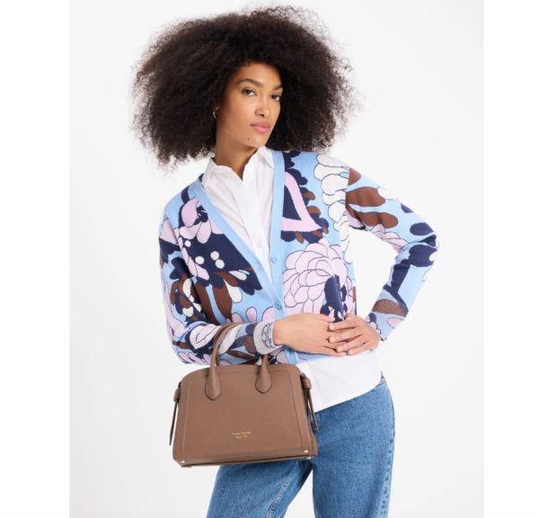 Kate Spade Knott Medium Zip Top Satchel (Warm Acorn)-Boutique Collection - Image 3
