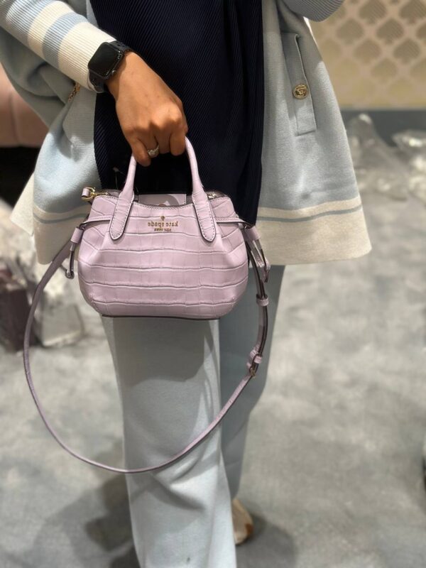 Kate Spade Mini Dumpling Croc Embossed (Lavender) - Image 5