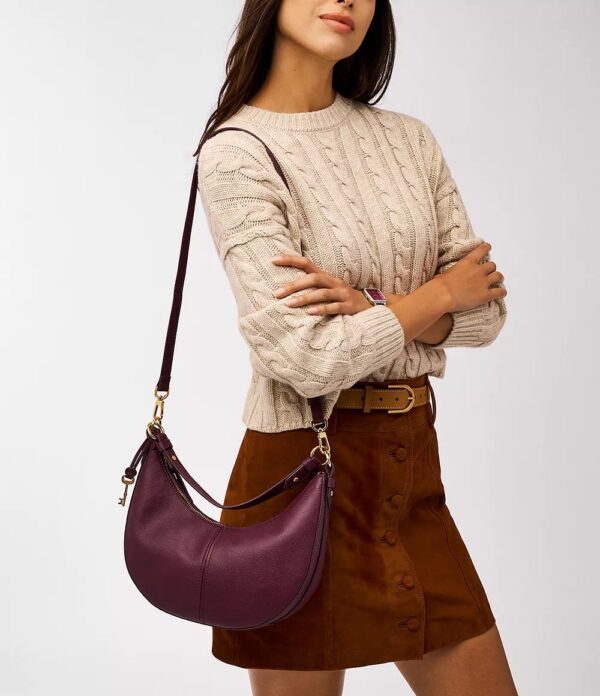 Fossil Shae Small Hobo (Raisin) - Image 7