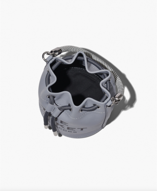 Marc Jacobs The Leather Bucket Bag (Wolf Grey)- Boutique Collection - Image 8