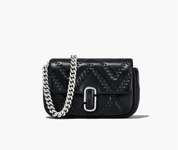 [Pre Order]- Marc Jacobs The Quilted Leather J Marc Mini Shoulder Bag (Black)
