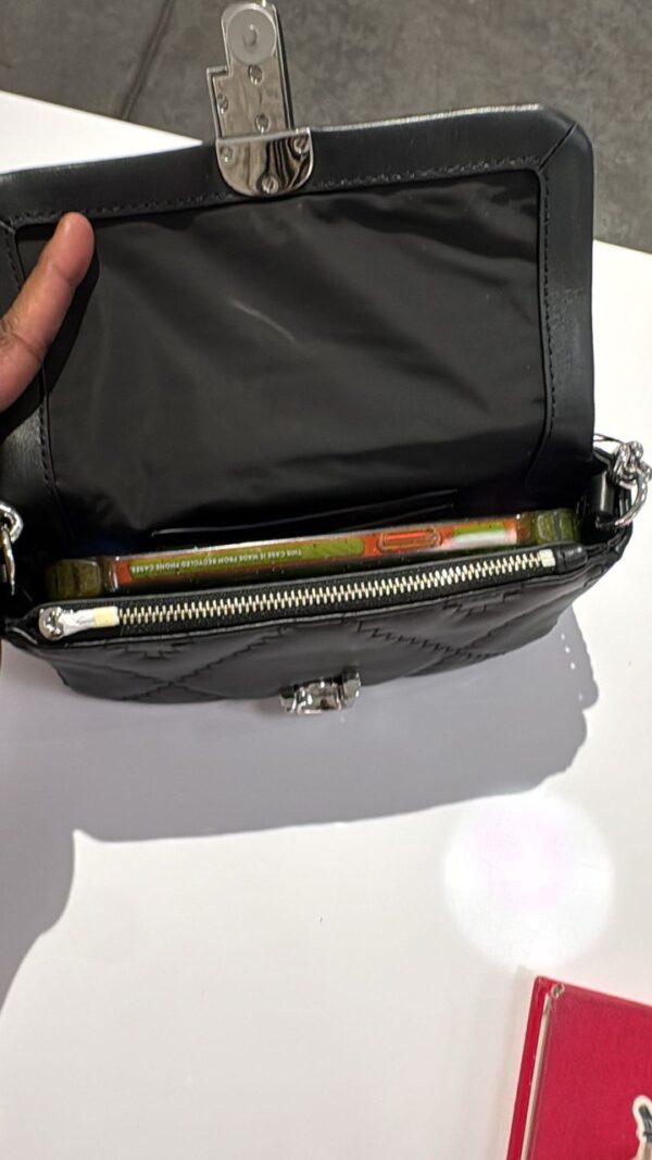 [Pre Order]- Marc Jacobs The Quilted Leather J Marc Mini Shoulder Bag (Black) - Image 5