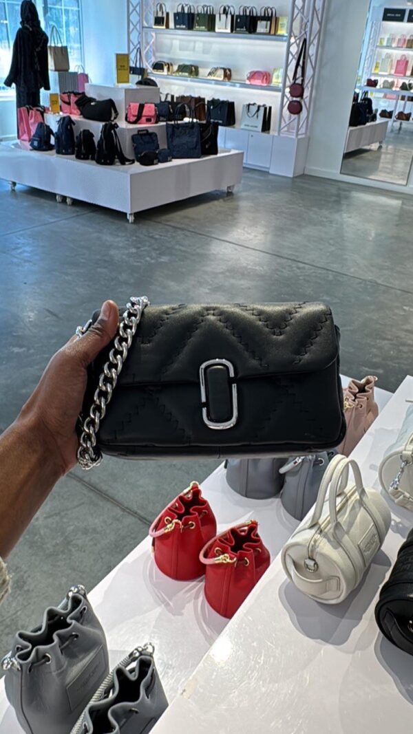 [Pre Order]- Marc Jacobs The Quilted Leather J Marc Mini Shoulder Bag (Black) - Image 6