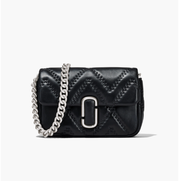 Marc Jacobs The Quilted Leather J Marc Shoulder Bag (Black)-Boutique Collection