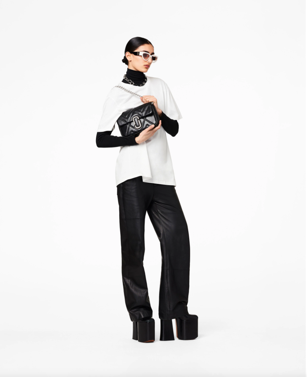 Marc Jacobs The Quilted Leather J Marc Shoulder Bag (Black