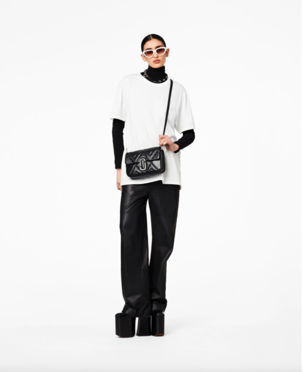 Marc Jacobs The Quilted Leather J Marc Shoulder Bag (Black)-Boutique Collection - Image 5