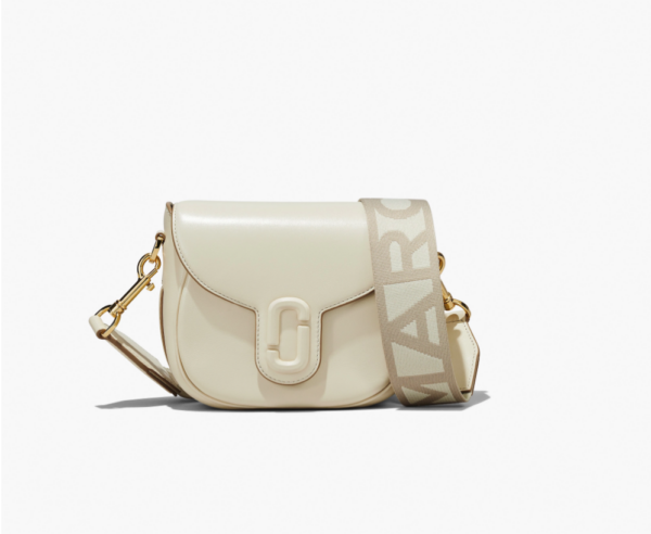 Marc Jacobs The Covered J Medium Marc Saddle Bag (Cloud White)