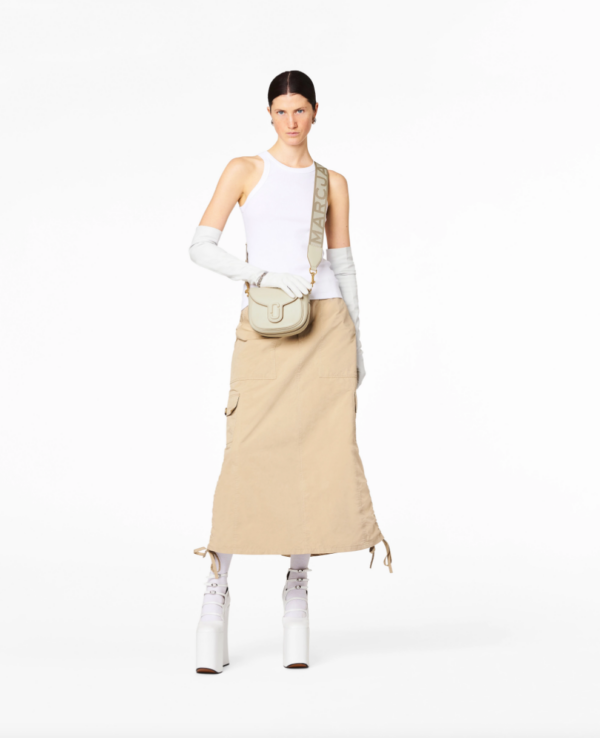 Marc Jacobs The Covered J Medium Marc Saddle Bag (Cloud White) - Image 4