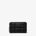 [Pre Order]- Michael Kors Small Quilted Leather Wallet (Black)