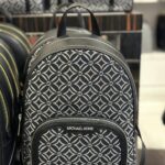 Michael Kors Signature Flower Jaycee Medium Backpack (Black)