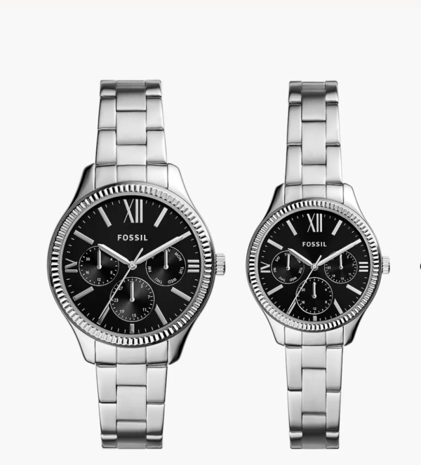 Fossil His and Her Multifunction Stainless Steel Watch Set (BQ2644SET)