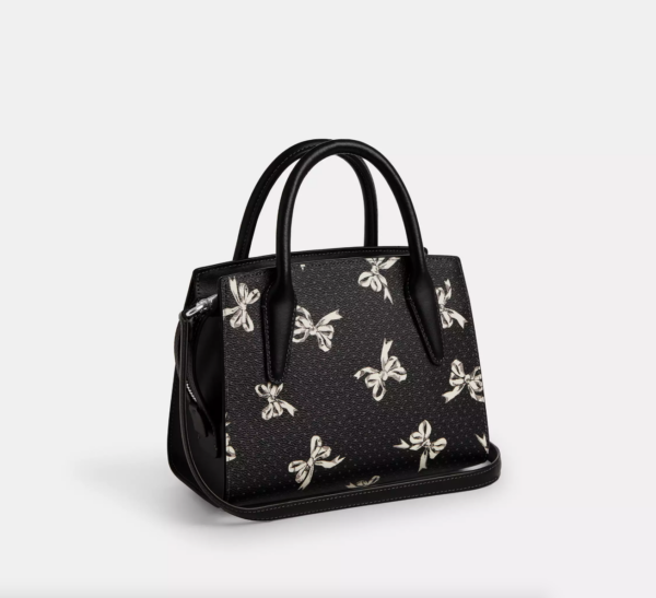 Coach Andrea Carryall Bag With Bow Print(Black) - Image 2