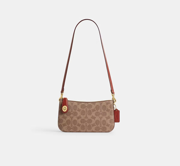 Coach Penn Shoulder Bag In Signature (Tan Rust) Boutique Collection