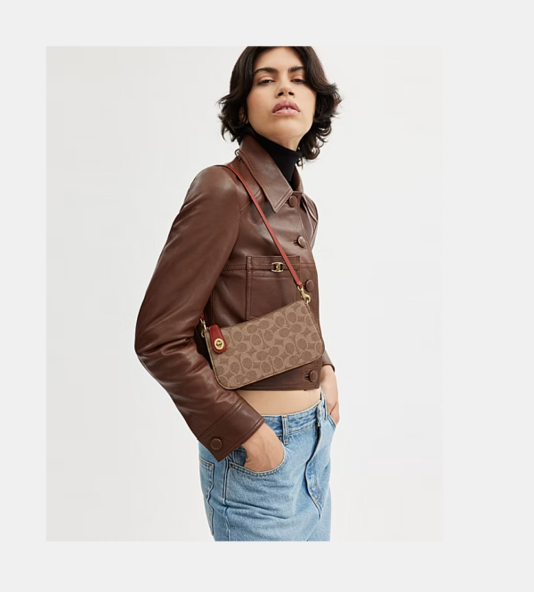 Coach Penn Shoulder Bag In Signature (Tan Rust) Boutique Collection - Image 3