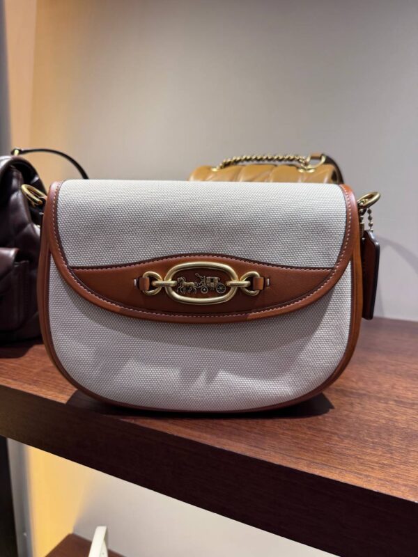 Coach Harley Shoulder Bag (Stone Burnished Amber)-Boutique Collection - Image 5