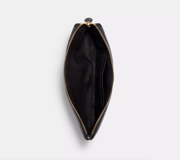 [Pre Order]- Coach Large Corner Zip Wristlet In Signature Canvas (Walnut Black) - Image 3