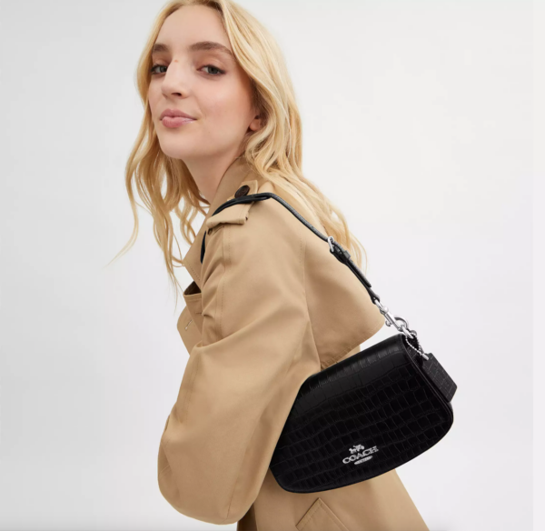 Coach Andrea Shoulder Bag (Black) - Image 3