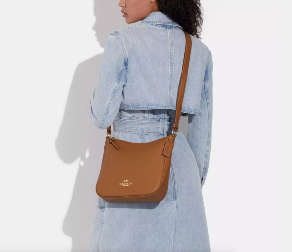 Coach Ellie File Bag (Light Saddle) - Image 4