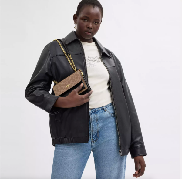 Coach Mini Klare Crossbody Bag In Signature Canvas (Tan Black) - Image 2