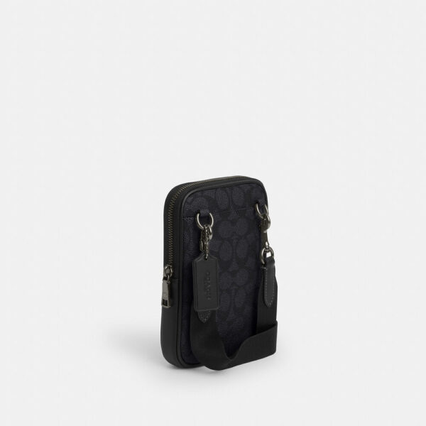 Coach Aden Crossbody In Signature Canvas (Charcoal) - Image 4