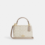 Coach Lysa Top Handle Bag In Signature Canvas (Champagne)