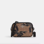 Coach Jamie Camera Bag In Signature Canvas With Bow Print (Tan Black Multi)
