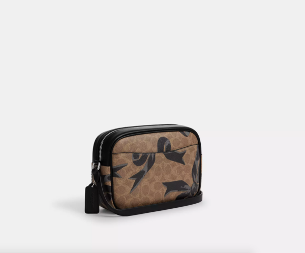 Coach Jamie Camera Bag In Signature Canvas With Bow Print (Tan Black Multi) - Image 4