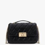 Kate Spade Carey Quilted Small Flap Crossbody (Black)