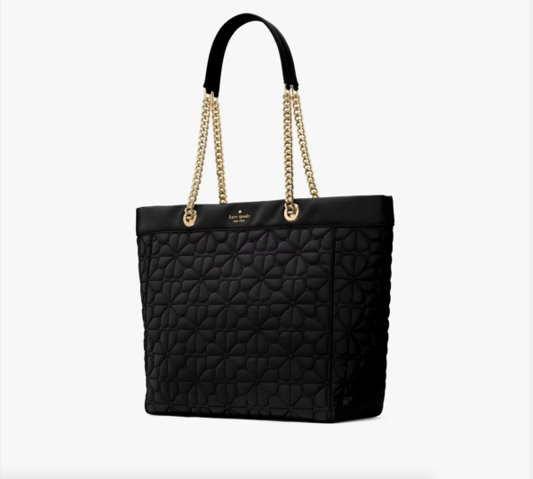 Kate Spade Spade Flower Quilted Fabric XL Tote (Black) - Image 2