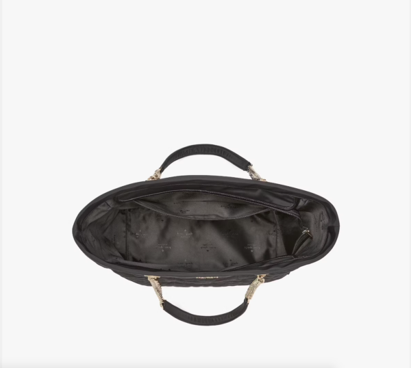 Kate Spade Spade Flower Quilted Fabric XL Tote (Black) - Image 7