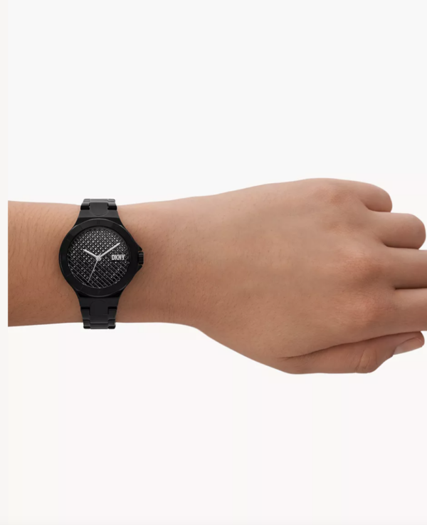DKNY Chambers Three-Hand Black Stainless Steel Watch (NY6668) NEW YEAR OFFER - Image 2
