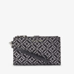 Michael Kors Jet Set Metallic Logo Jacquard Wristlet Wallet (Black) SPECIAL HARI RAYA