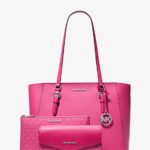 [Pre Order] - Michael Kors Charlotte Large Leather and Signature Logo 3-in-1 Tote Bag (Pink)