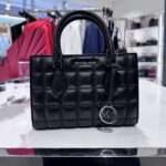 Michael Kors Sheila Small Quilted Satchel (Black)