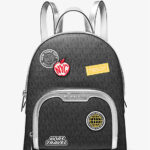 Michael Kors Jaycee Medium Embellished Signature Logo Backpack (Black)