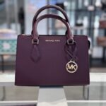 Michael Kors Sheila Small Saffiano Leather Satchel (Oxblood) - HARI RAYA SPECIAL