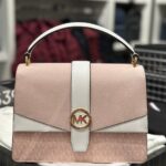 [Pre Order]- Michael Kors Greenwich Medium Signature Logo Satchel (Powder Blush)