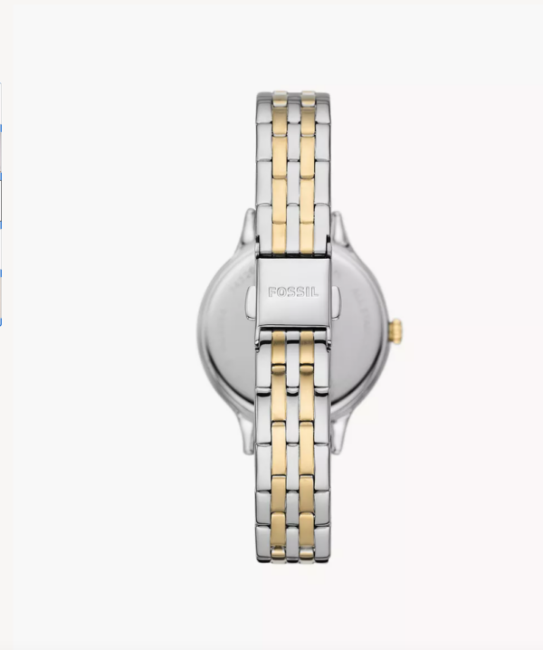 Fossil Laney Three-Hand Two-Tone Stainless Steel Watch (Silver) - Image 2