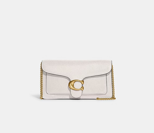 [Pre Order]- Coach Tabby Chain Clutch (Chalk) - Boutique Collection