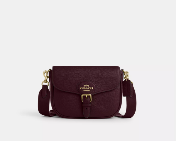 [Pre Order]- Coach Amelia Saddle Bag (Merlot)